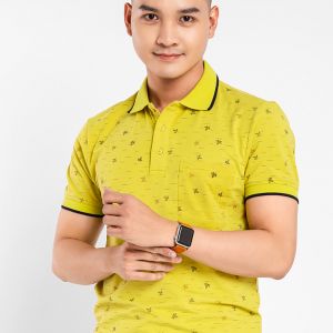 Áo thun nam Polo in chiếc lá JONNY SON DP97