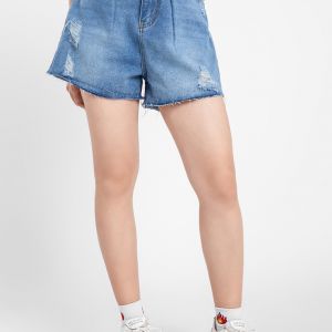 Quần jean nữ short cào rách thời trang JONNY SON HMT00120XS